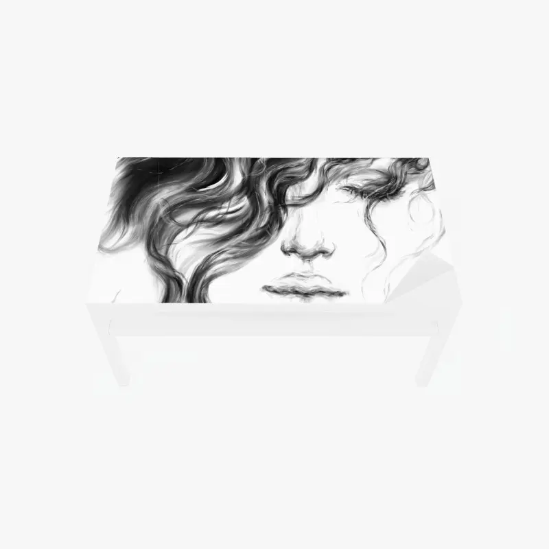 Table & desk veneer ethereal monochrome portrait