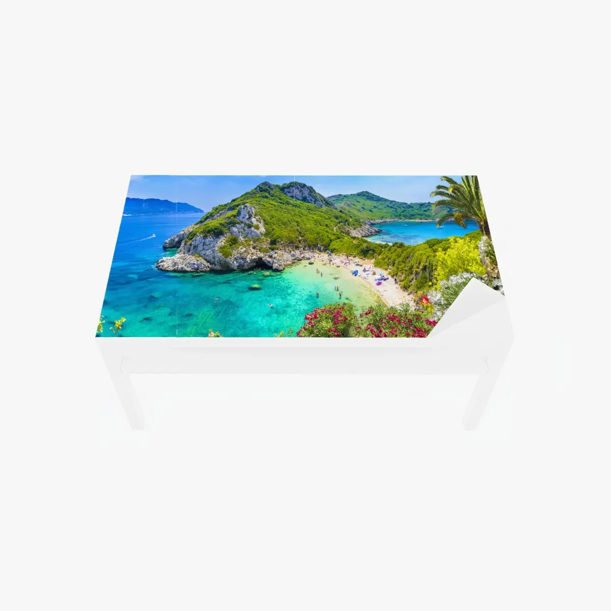 Table & desk veneer Porto Timoni beach panorama, Corfu ⁕ Wallissimo® Table & desk veneer Porto Timoni beach panorama, Corfu ⁕ Wallissimo®