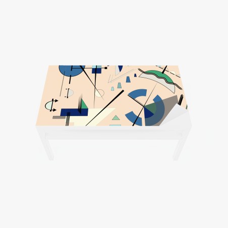Table & desk veneer geometric pastel composition • Wallissimo®
