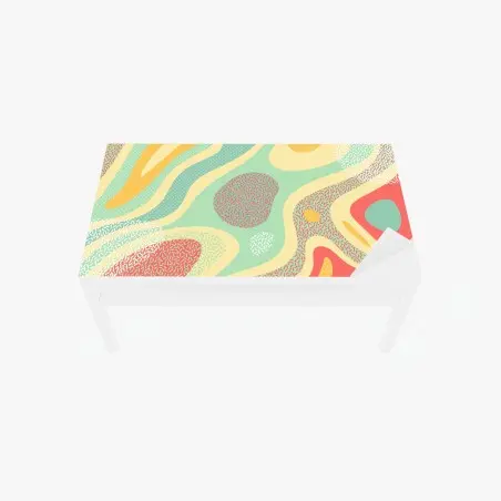 Table & desk veneer pastel organic abstract pattern • Wallissimo®