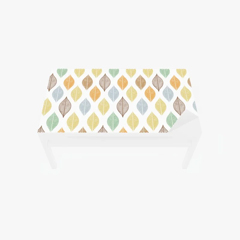 Table & desk veneer pastel leaf pattern wall art