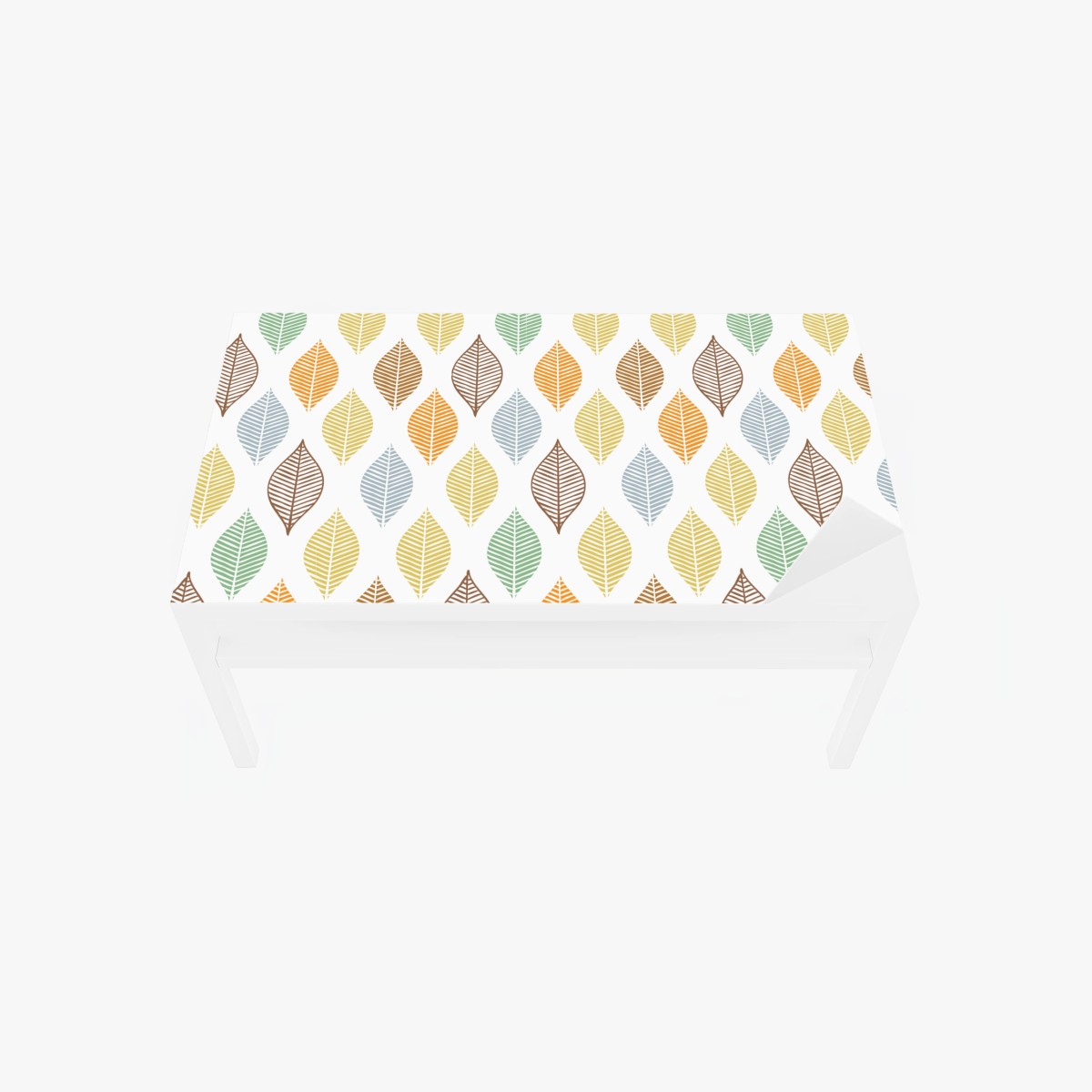 Table & desk veneer pastel leaf pattern wall art • Wallissimo® Table & desk veneer pastel leaf pattern wall art • Wallissimo®