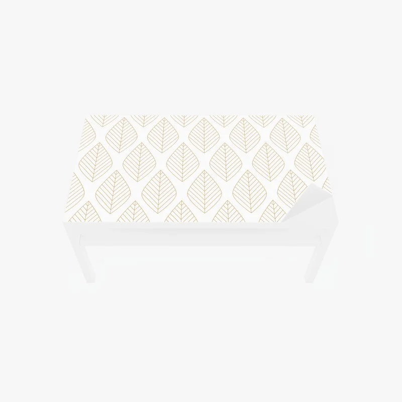 Table & desk veneer elegant gold leaf geometric pattern