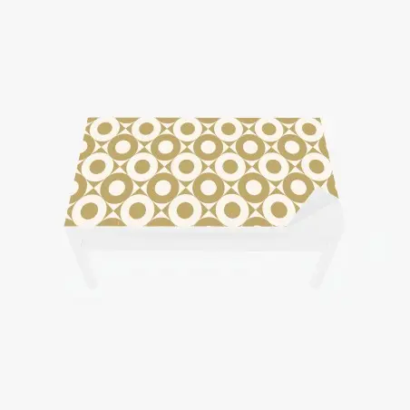 Table & desk veneer gold geometric circle pattern • Wallissimo®