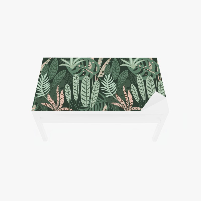 Table & desk veneer tropical leaf botanical pattern