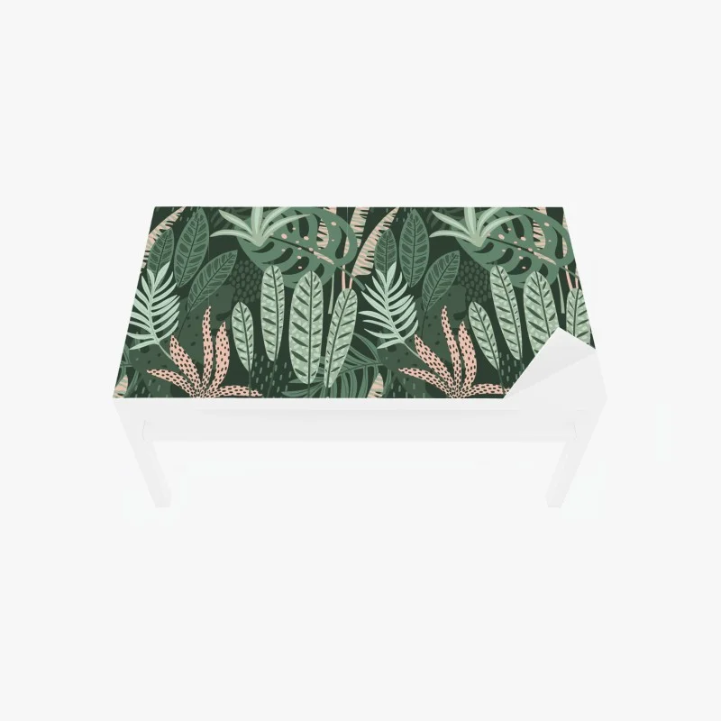 Table & desk veneer tropical leaf botanical pattern