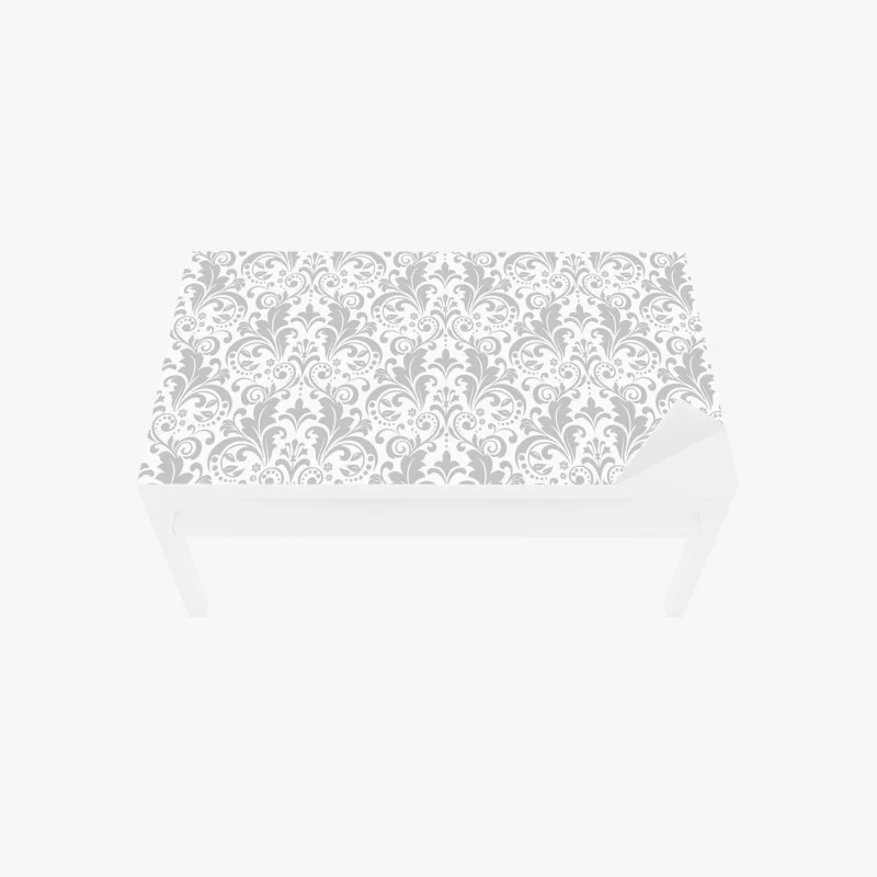 Table & desk veneer elegant gray damask pattern