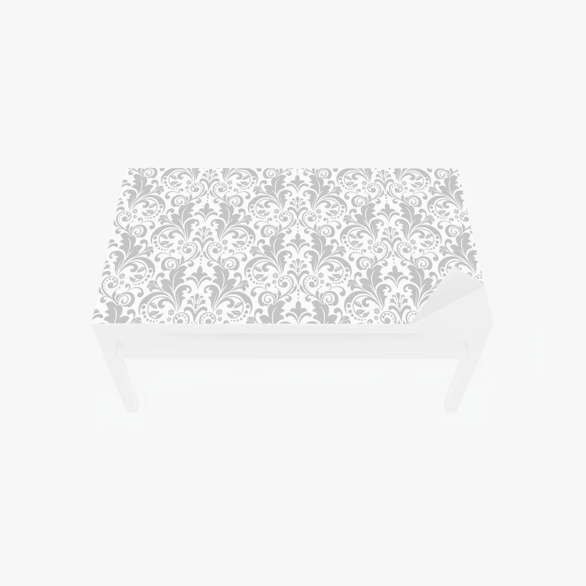 Table & desk veneer elegant gray damask pattern ⁕ Wallissimo® Table & desk veneer elegant gray damask pattern ⁕ Wallissimo®