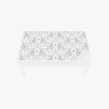Table & desk veneer elegant gray damask pattern • Wallissimo®