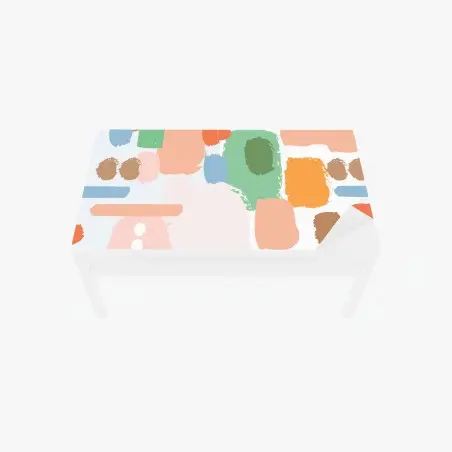 Table & desk veneer pastel brushstroke pattern • Wallissimo®
