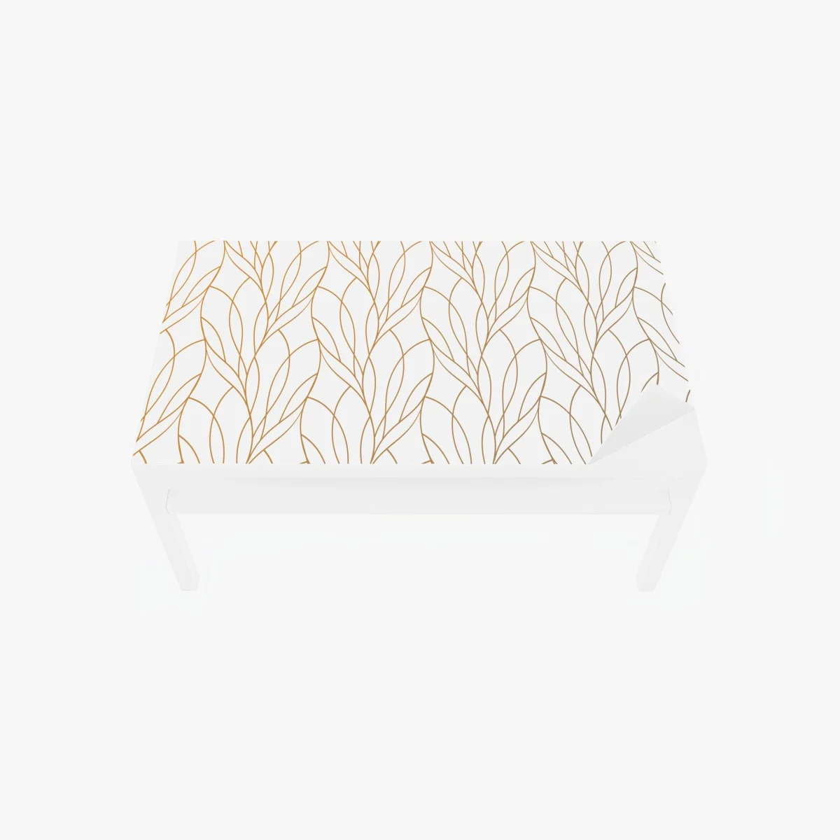 Table & desk veneer golden leaf pattern on white background ⁕ Wallissimo® Table & desk veneer golden leaf pattern on white background ⁕ Wallissimo®
