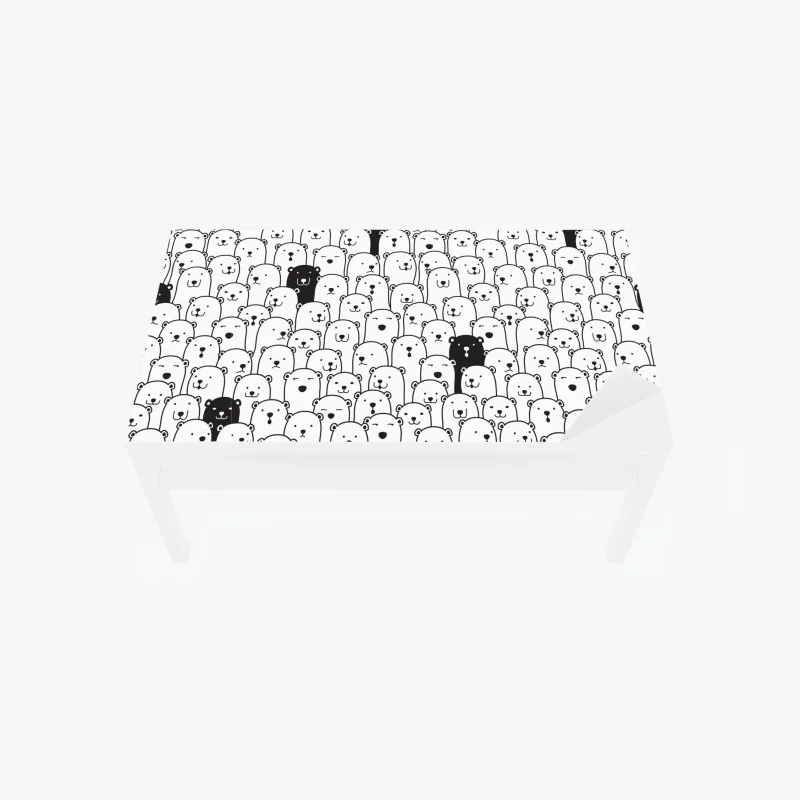Table & desk veneer adorable bear crowd pattern
