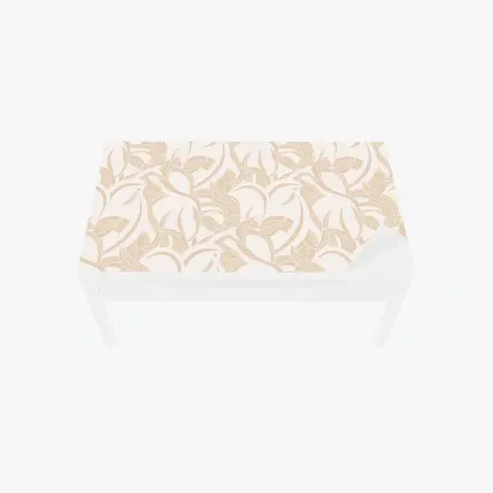 Table & desk veneer beige botanical leaf pattern • Wallissimo®
