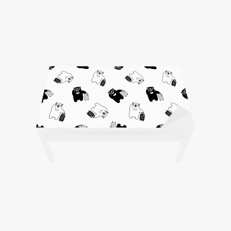 Table & desk veneer traveling bears pattern • Wallissimo®