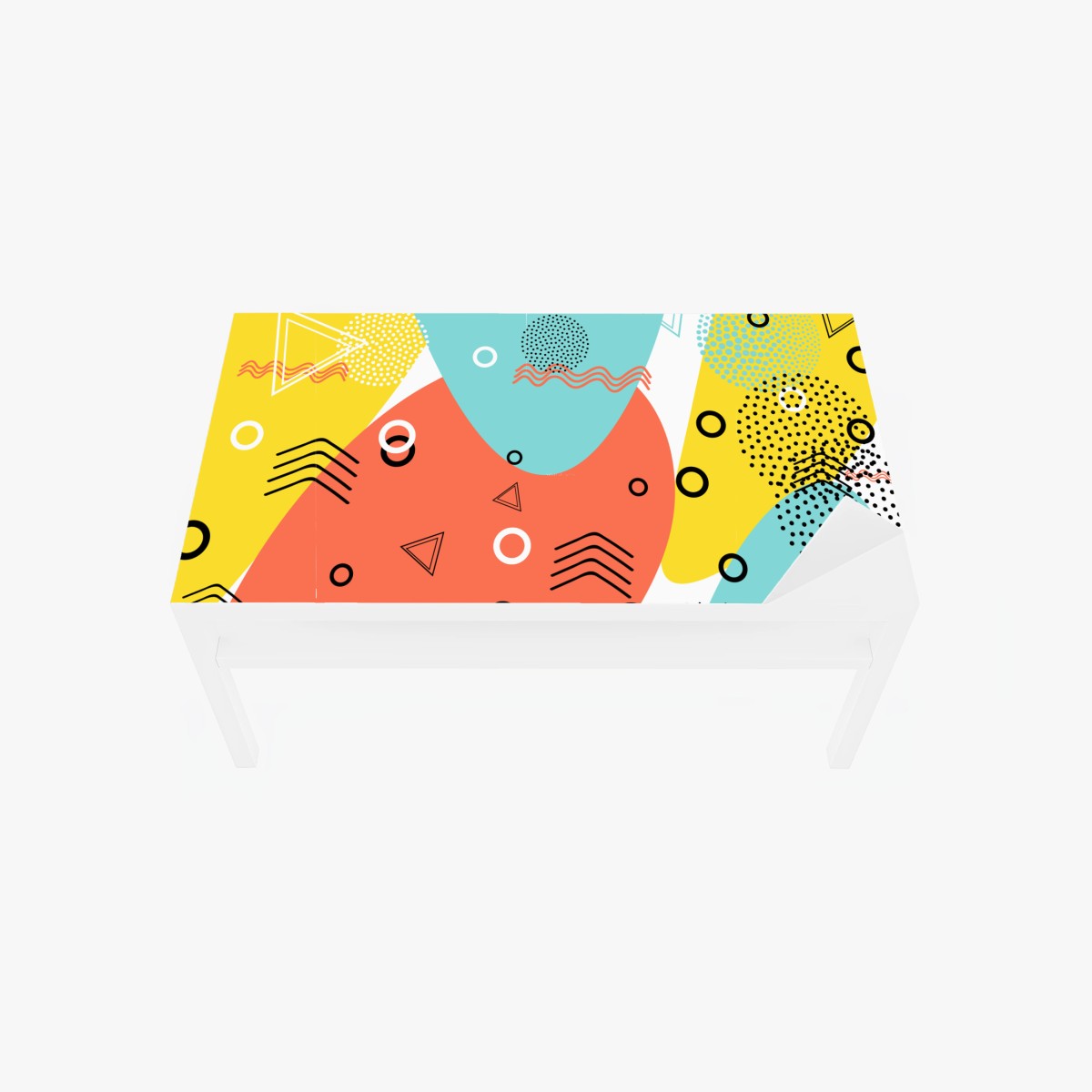 Table & desk veneer playful geometric pattern • Wallissimo® Table & desk veneer playful geometric pattern • Wallissimo®