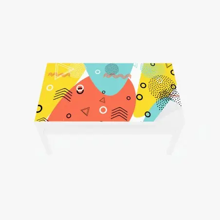 Table & desk veneer playful geometric pattern • Wallissimo®