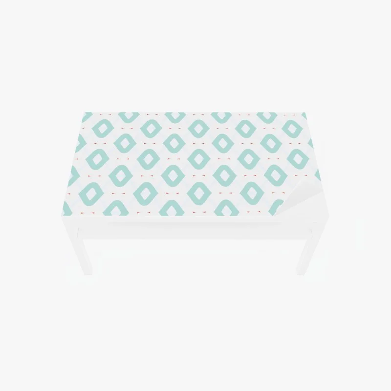 Table & desk veneer turquoise geometric diamond pattern ⁕ Wallissimo® Table & desk veneer turquoise geometric diamond pattern ⁕ Wallissimo®