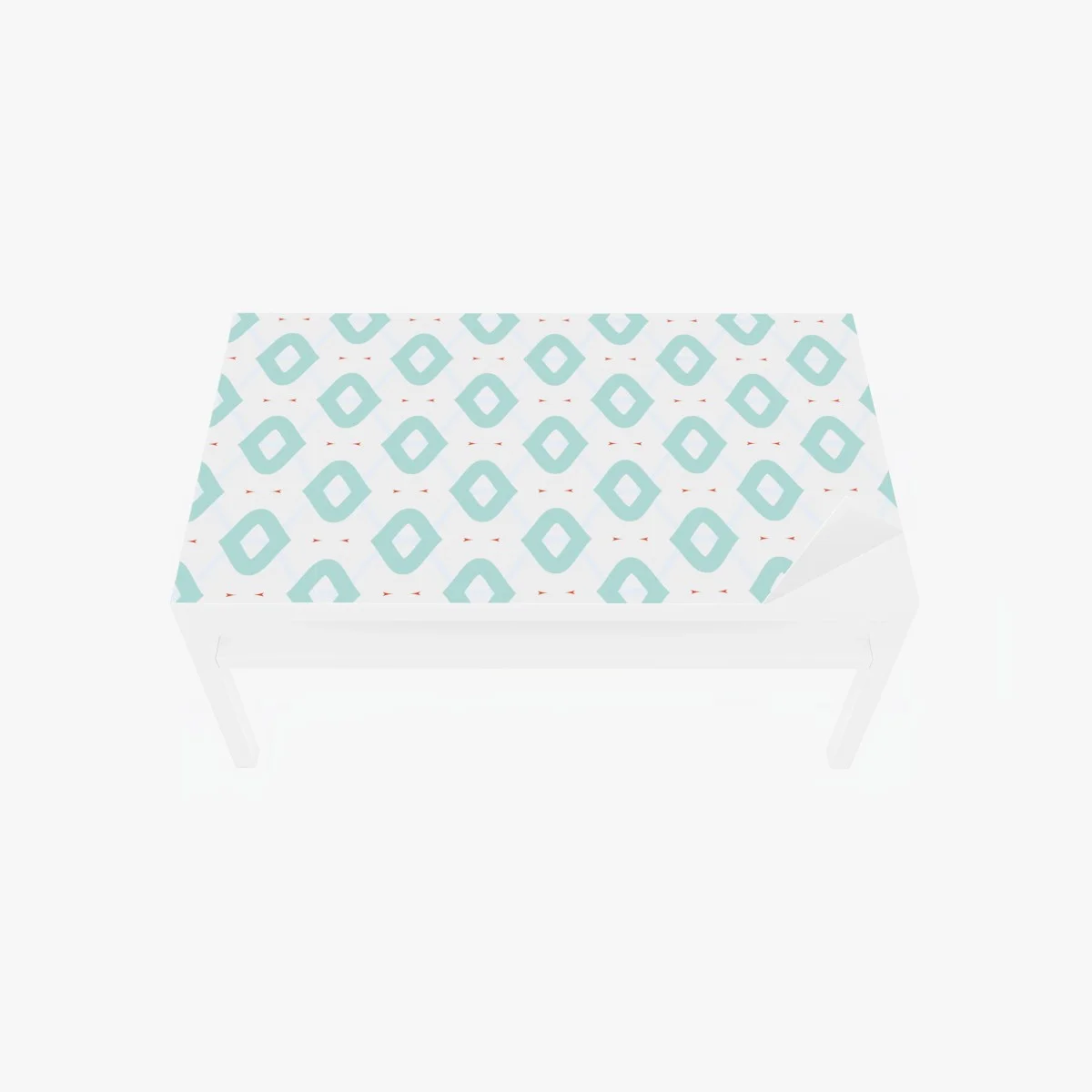 Table & desk veneer turquoise geometric diamond pattern ⁕ Wallissimo® Table & desk veneer turquoise geometric diamond pattern ⁕ Wallissimo®