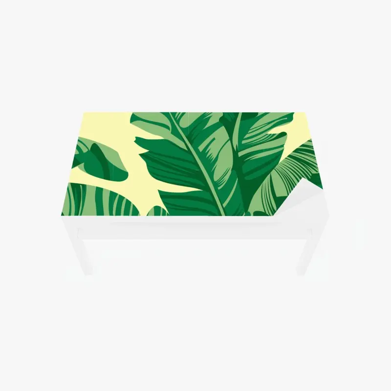 Table & desk veneer tropical banana leaves pattern