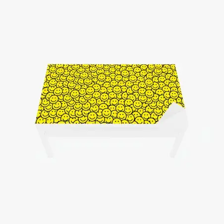 Table & desk veneer cheerful smiley faces pattern • Wallissimo®