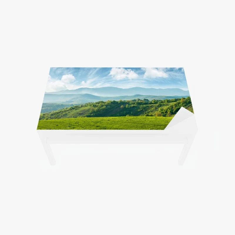 Table & desk veneer Romania springtime mountain panorama