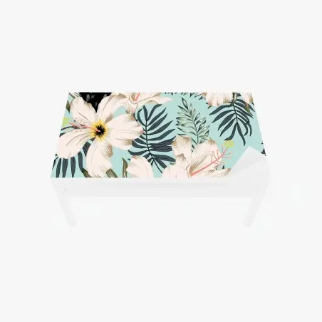 Table & desk veneer tropical toucan floral pattern • Wallissimo®