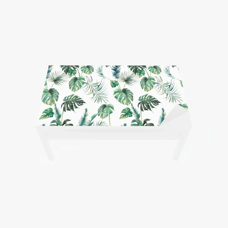 Table & desk veneer watercolor tropical leaves pattern
