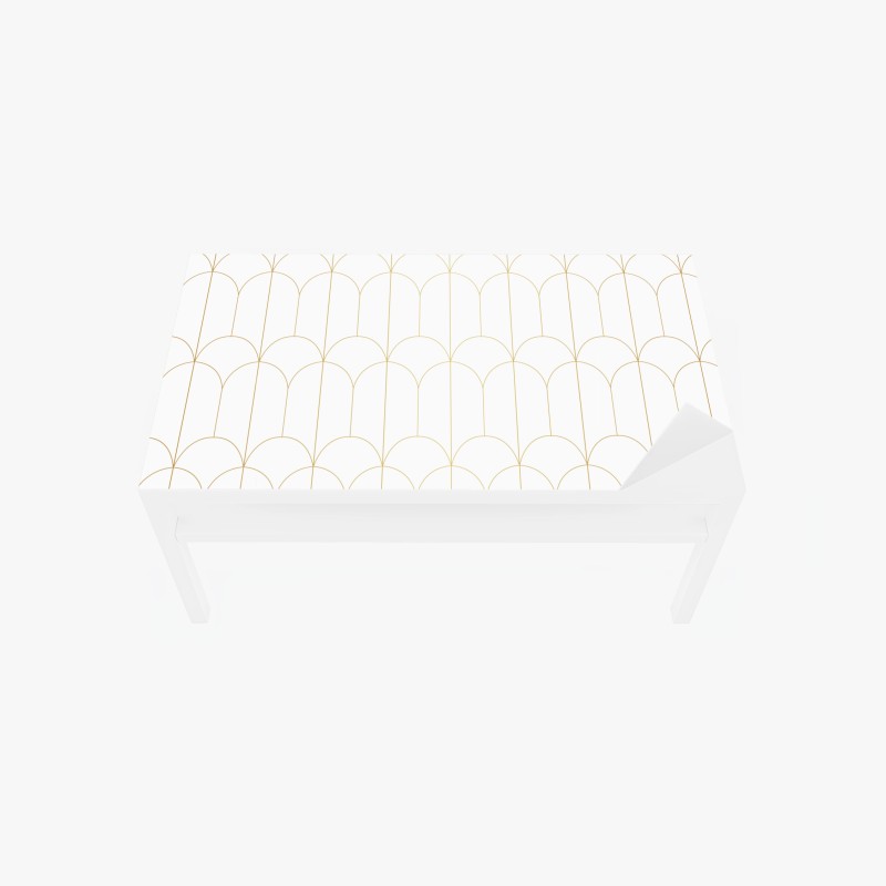 Table & desk veneer gold art deco arch pattern