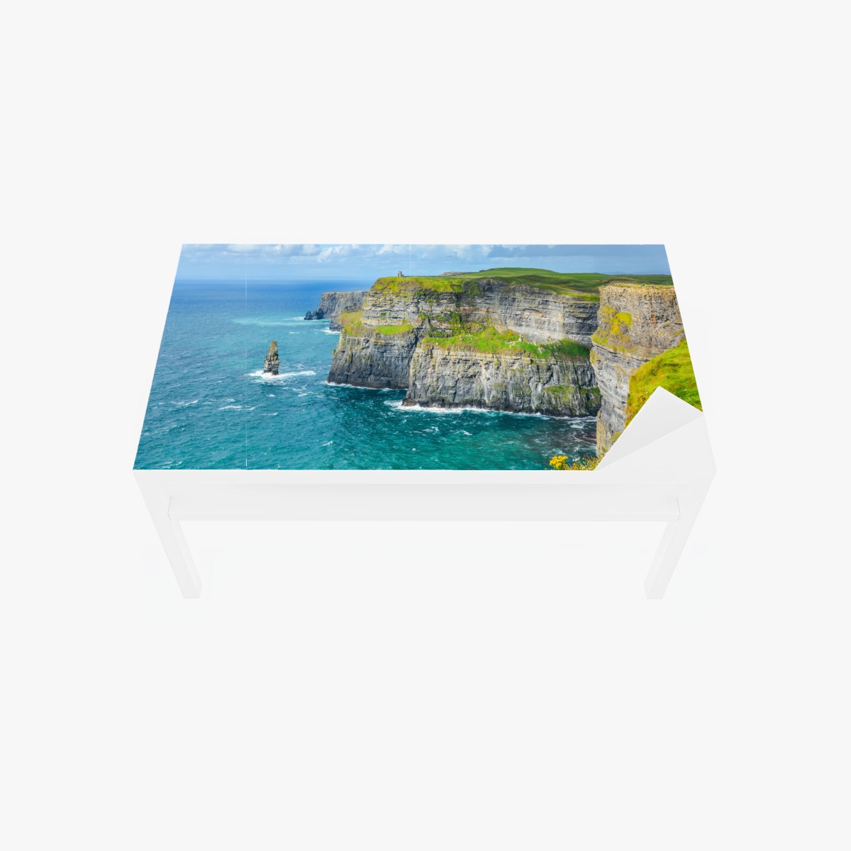 Table & desk veneer dramatic coastal cliffs and ocean view • Wallissimo® Table & desk veneer dramatic coastal cliffs and ocean view • Wallissimo®