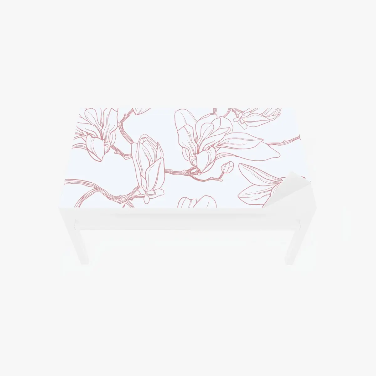 Table & desk veneer delicate magnolia floral pattern in soft pink • Wallissimo® Table & desk veneer delicate magnolia floral pattern in soft pink • Wallissimo®