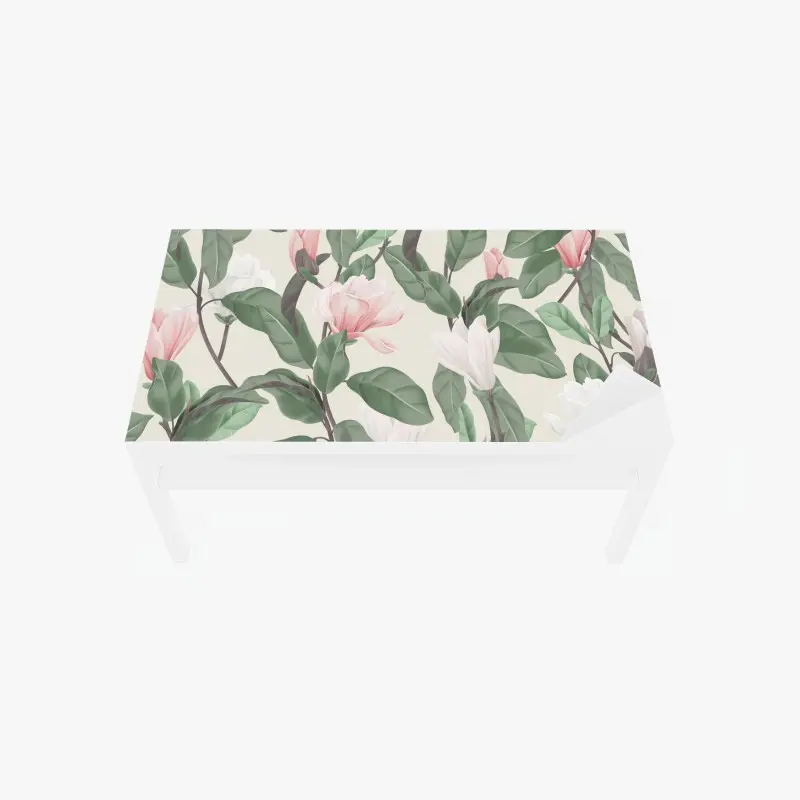Table & desk veneer vintage magnolia floral pattern