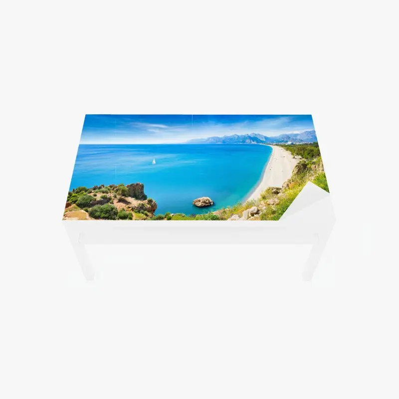 Table & desk veneer panoramic Konyaalti beach, Antalya