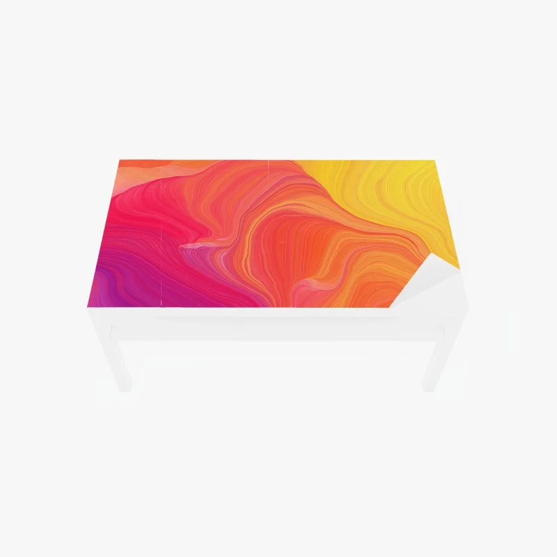 Table & desk veneer vibrant flowing color waves