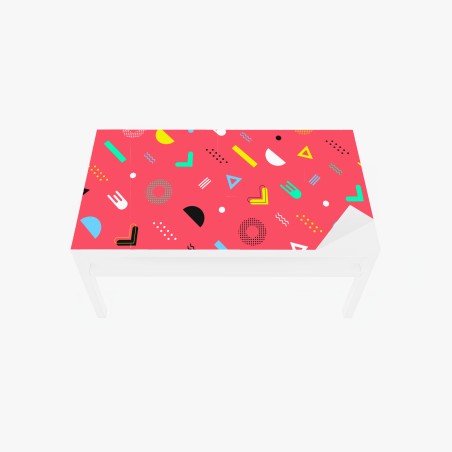 Table & desk veneer vibrant memphis geometric pattern • Wallissimo®