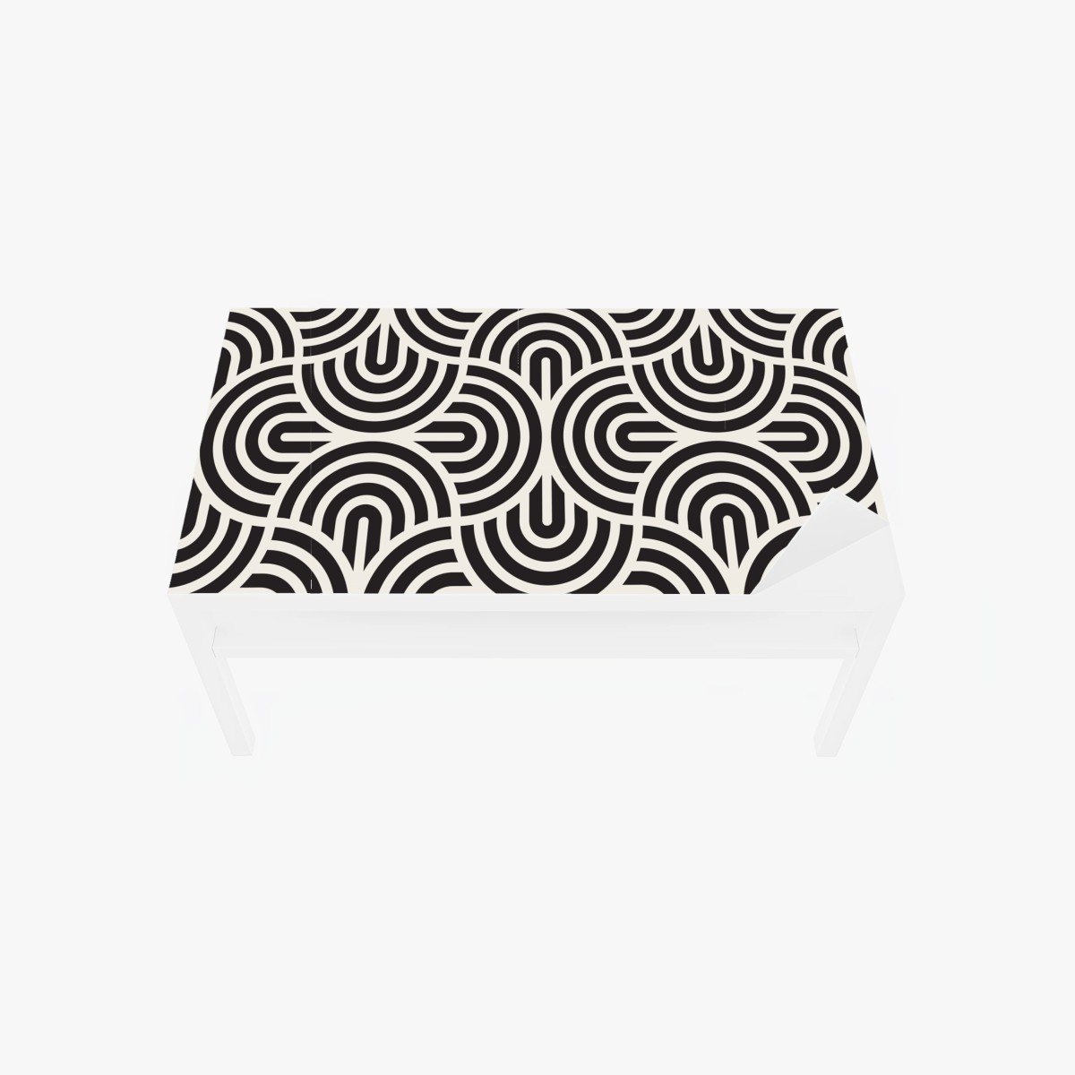 Table & desk veneer black and white geometric pattern • Wallissimo® Table & desk veneer black and white geometric pattern • Wallissimo®