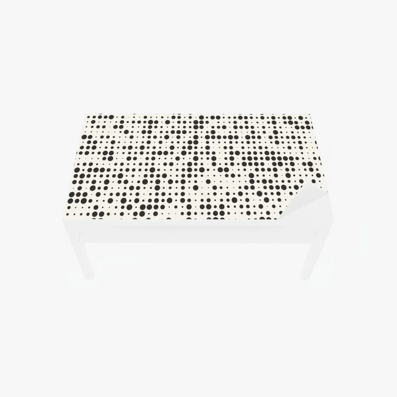 Table & desk veneer minimalist halftone dot pattern