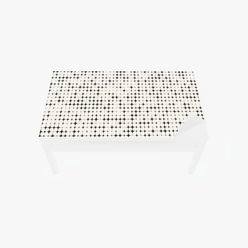 Table & desk veneer monochrome geometric dot pattern