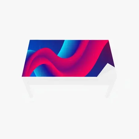 Table & desk veneer vibrant flowing gradient waves • Wallissimo®