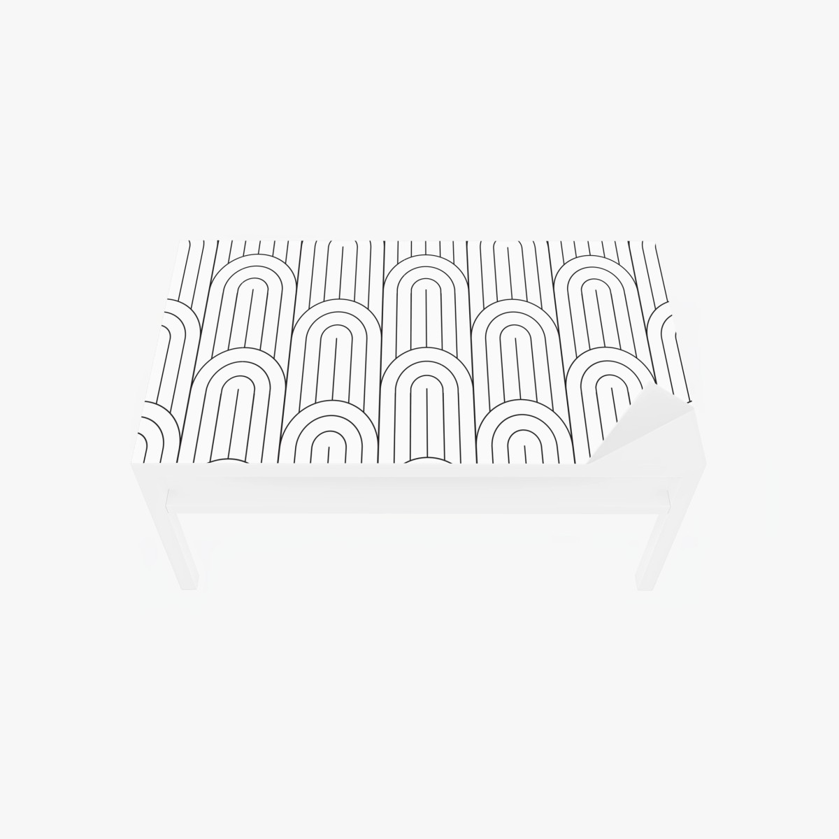 Table & desk veneer monochrome retro arch pattern • Wallissimo® Table & desk veneer monochrome retro arch pattern • Wallissimo®