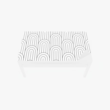 Table & desk veneer monochrome retro arch pattern • Wallissimo®