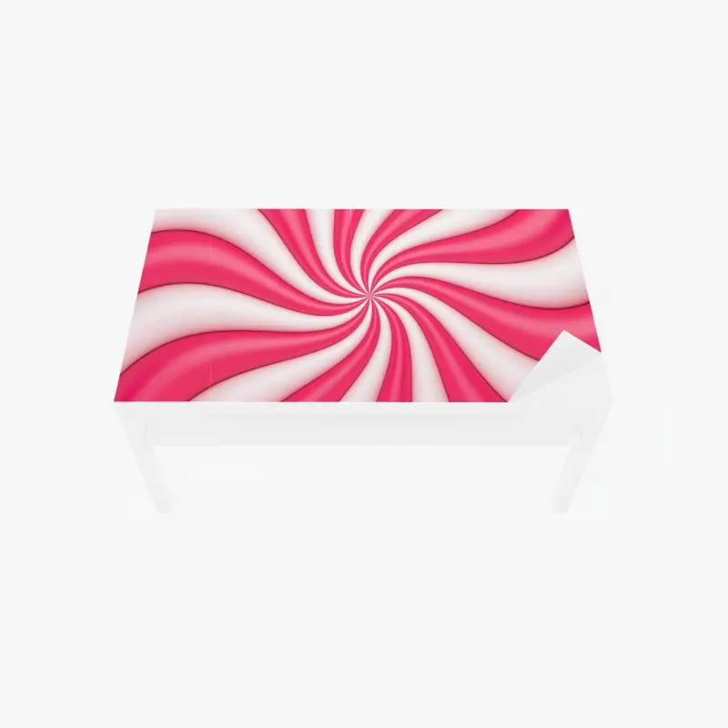 Table & desk veneer pink candy swirl spiral ⁕ Wallissimo®