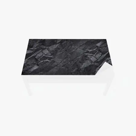 Table & desk veneer dark rock texture wall art • Wallissimo®