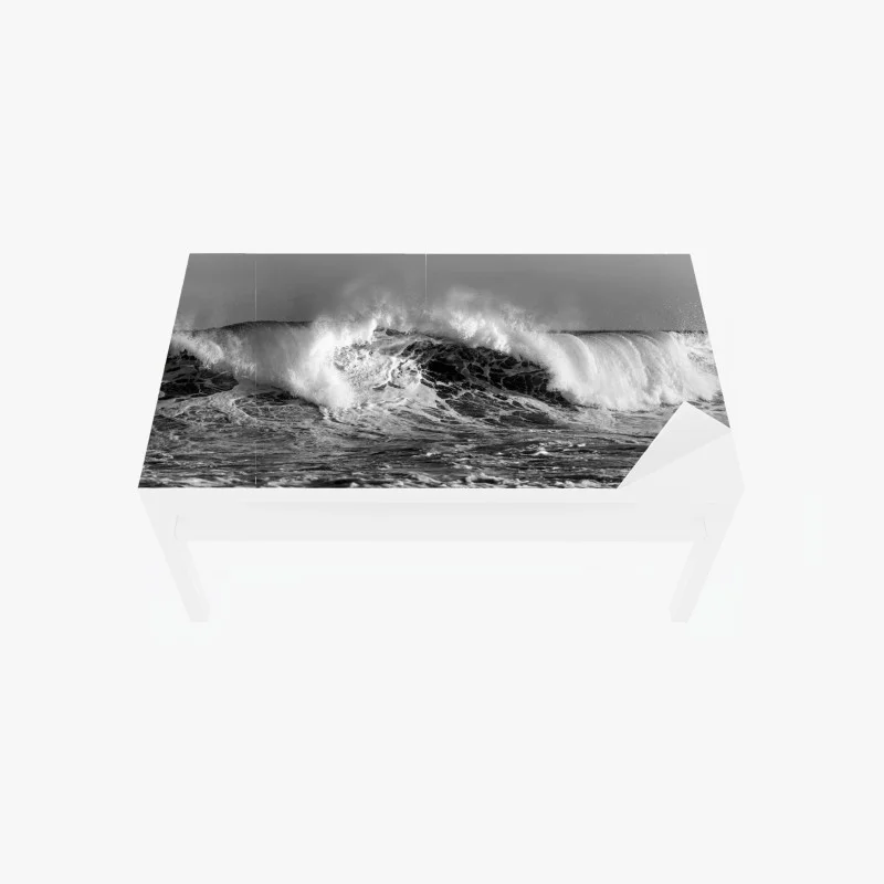 Table & desk veneer dramatic monochrome ocean wave