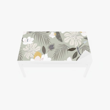 Table & desk veneer soft pastel botanical pattern • Wallissimo®