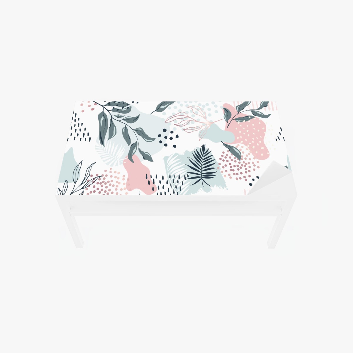 Table & desk veneer pastel botanical abstract pattern • Wallissimo® Table & desk veneer pastel botanical abstract pattern • Wallissimo®