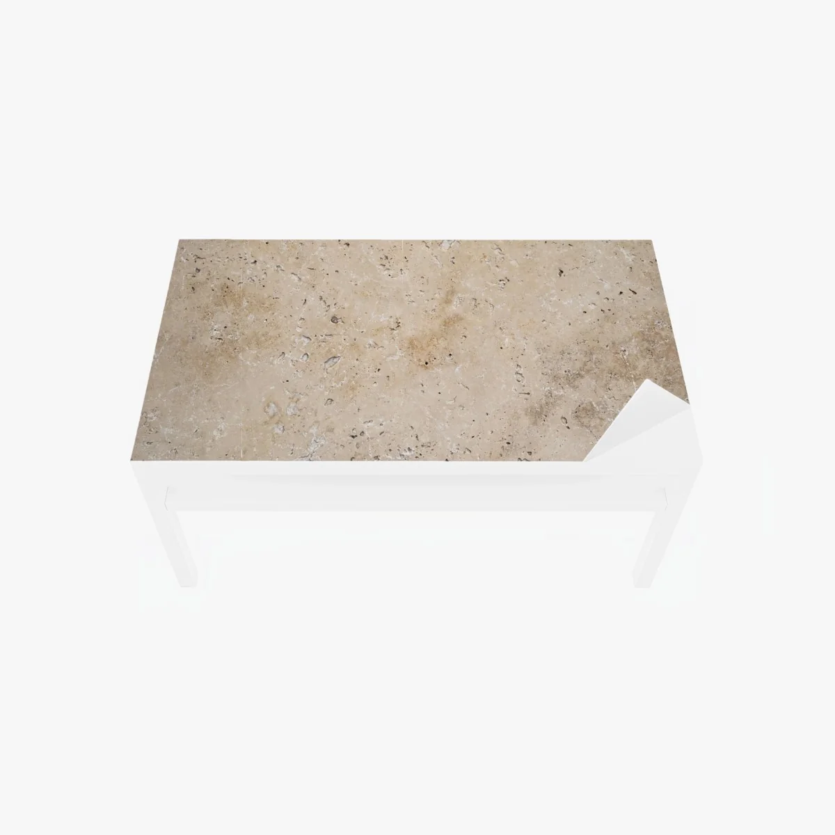 Table & desk veneer beige travertine stone texture • Wallissimo® Table & desk veneer beige travertine stone texture • Wallissimo®