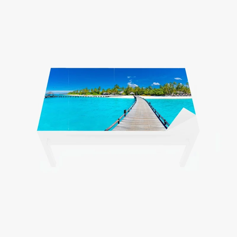 Table & desk veneer tropical turquoise paradise beach