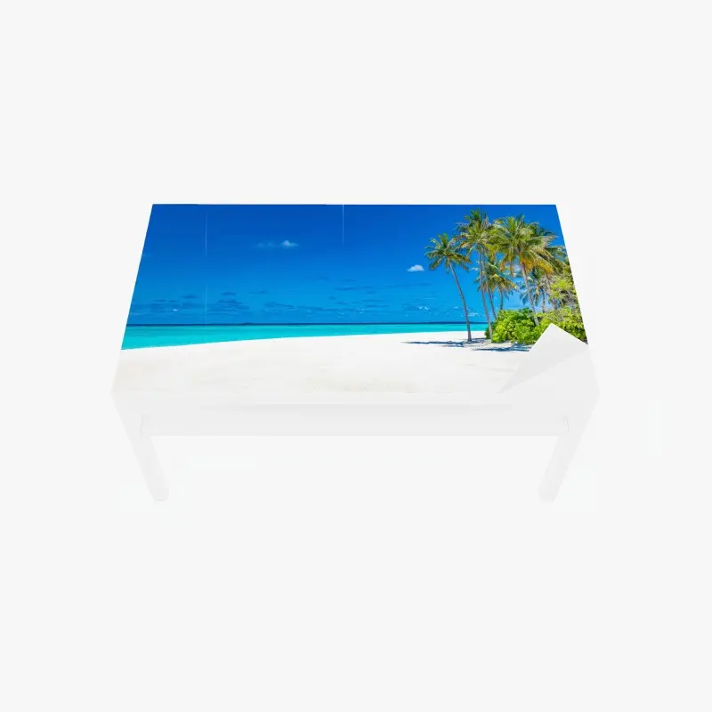 Table & desk veneer tropical turquoise beach escape