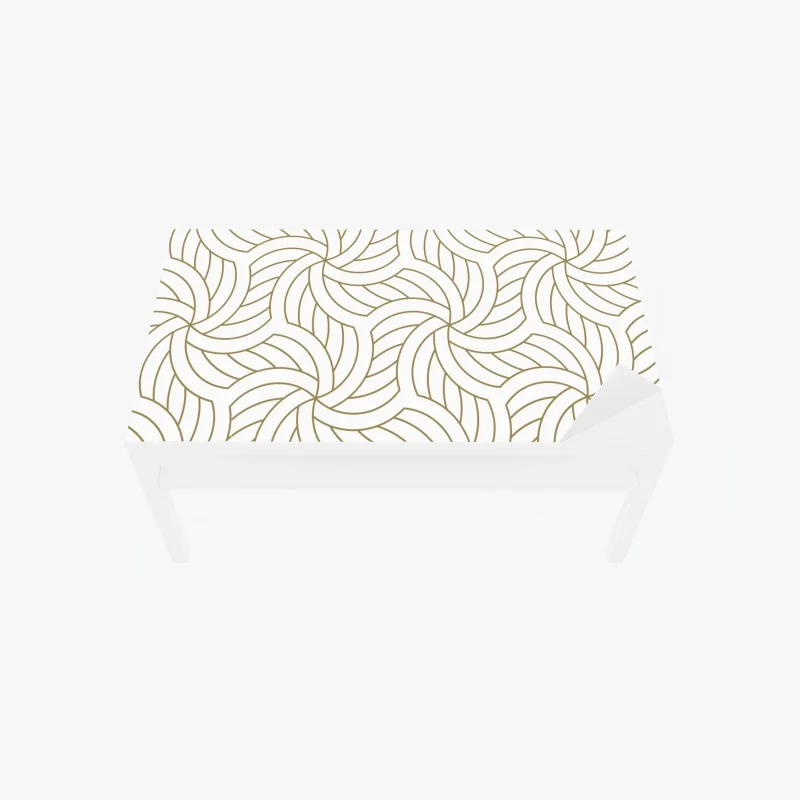 Table & desk veneer gold geometric swirl pattern