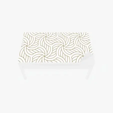 Table & desk veneer gold geometric swirl pattern • Wallissimo®